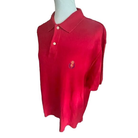 CHAPS Ralph Lauren Red Short Sleeve Polo Shirt Size Large-EUC - Picture 6 of 9
